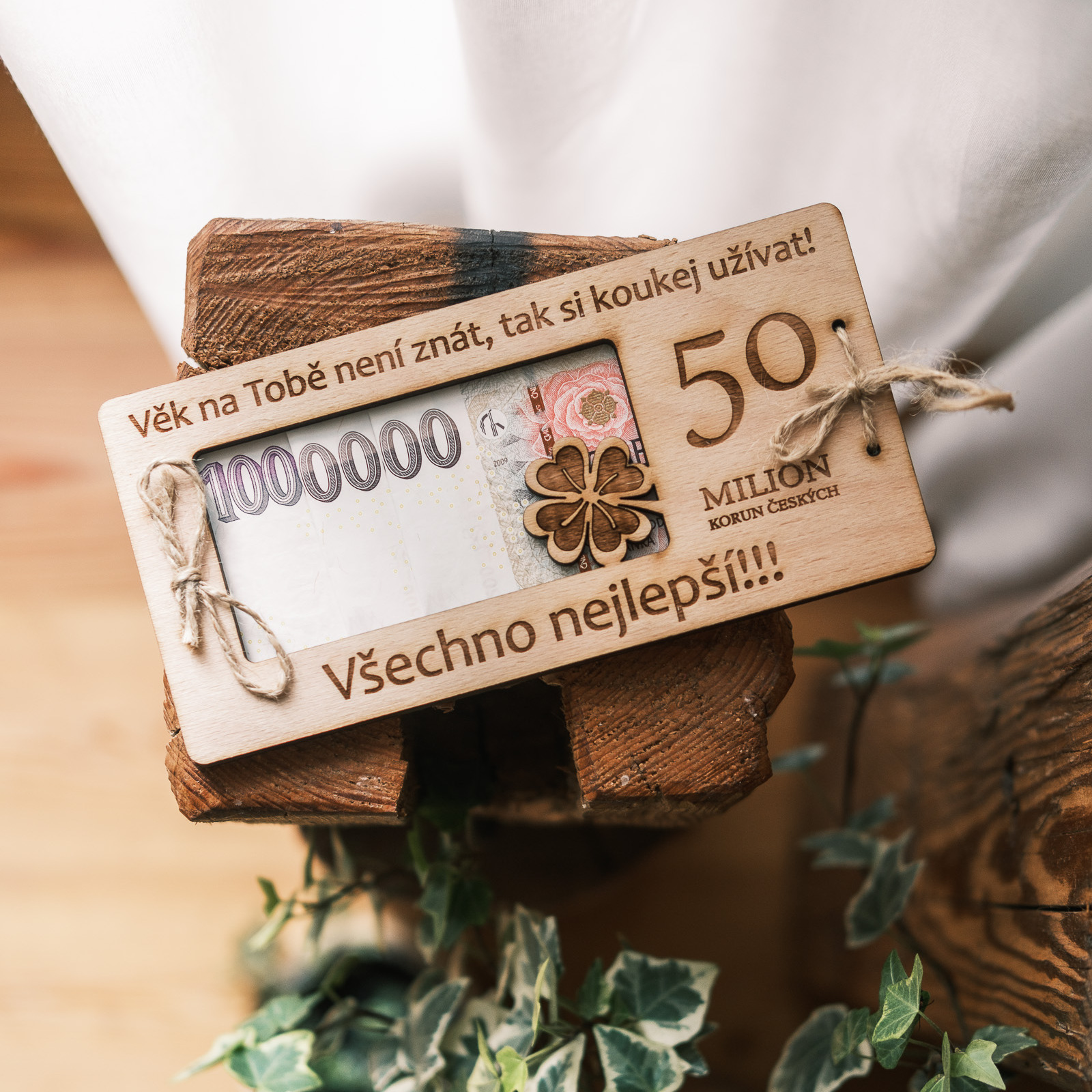 Přání milion korun k narozeninám